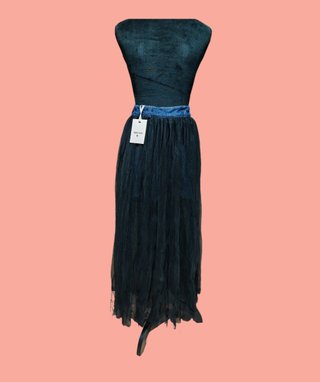 Gonna denim e tulle
