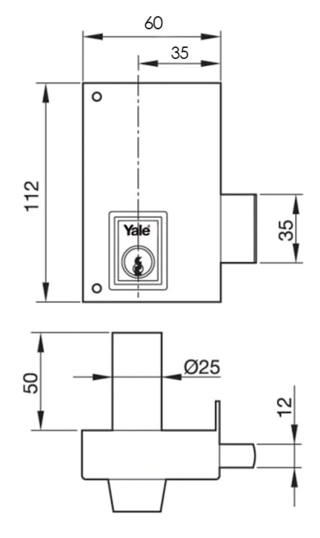 Cerradura Azbe 56-c-60 Dcha.