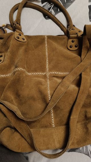 Bolso cuero ante piel 