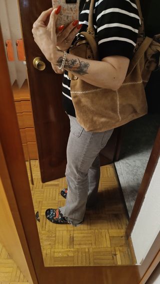 Bolso cuero ante piel 
