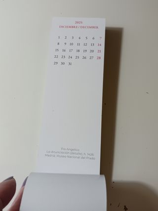 Museo del Prado. Calendario 2025