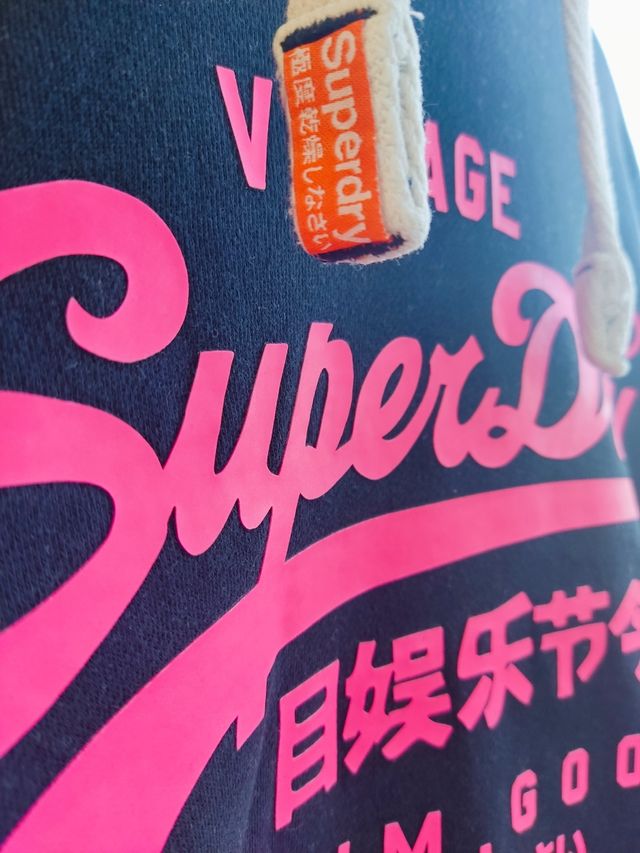 Sudadera negra Superdry niñas talla M