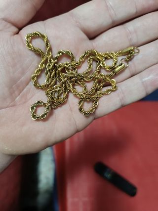 Cordón bañado en oro de 18 k