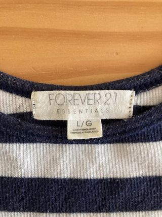 Top tirantes rayas Forever 21 talla L