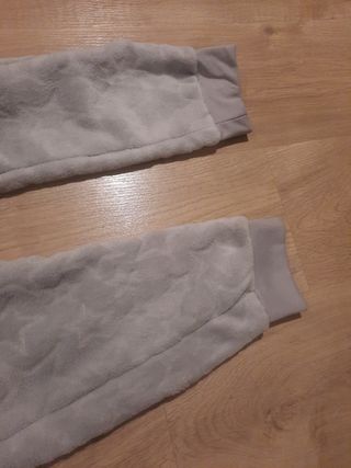 Pijama entero gris cremallera capucha