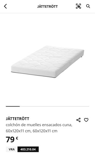 Cuna ikea con colchón NUEVO