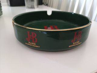 Cenicero cerámica whisky jb verde