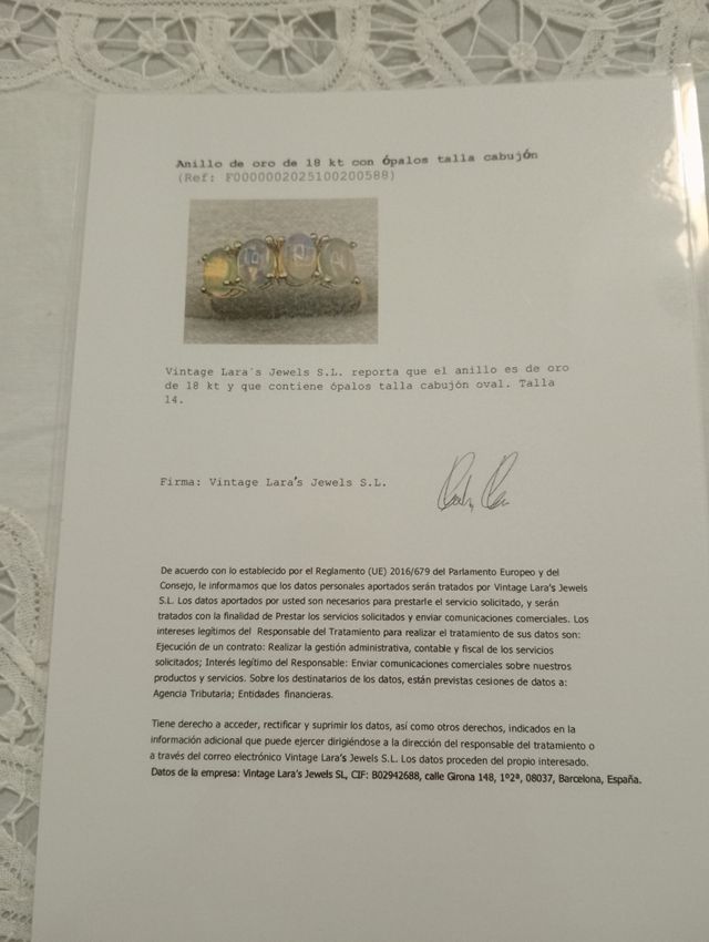 ANILLO ORO 18 KILATES 