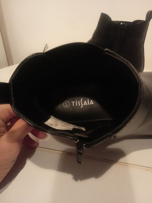 Botiïn Tacón Bajo Mujer Negro 41