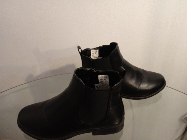 Botiïn Tacón Bajo Mujer Negro 41