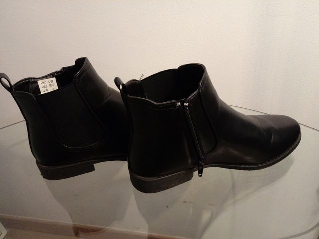 Botiïn Tacón Bajo Mujer Negro 41