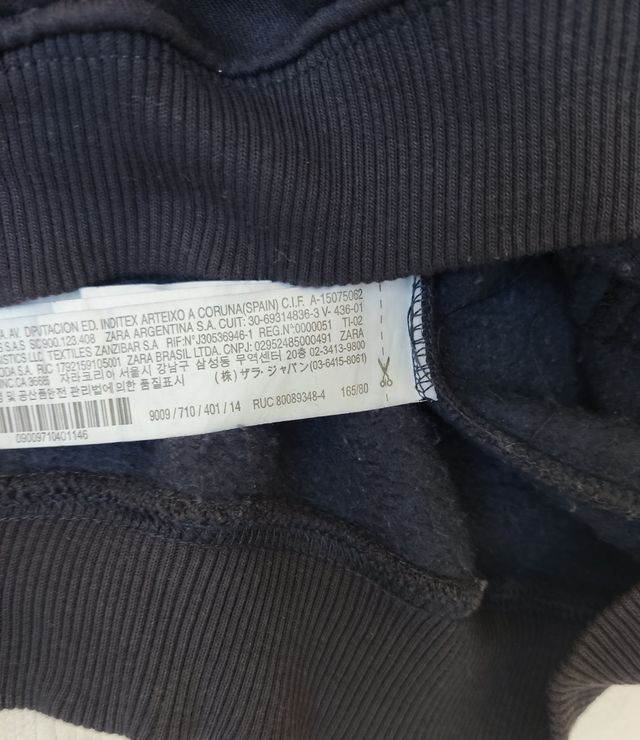 Sudadera negra Zara Kids niña 13-14 años