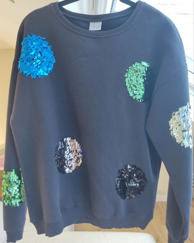 Sudadera negra Zara Kids niña 13-14 años