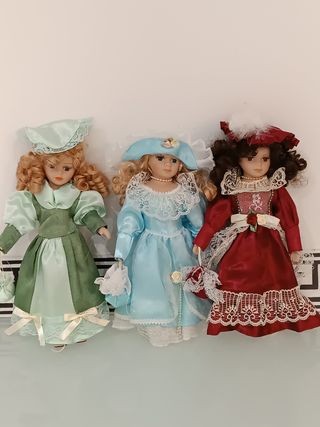 Set 3 bambole da collezione 