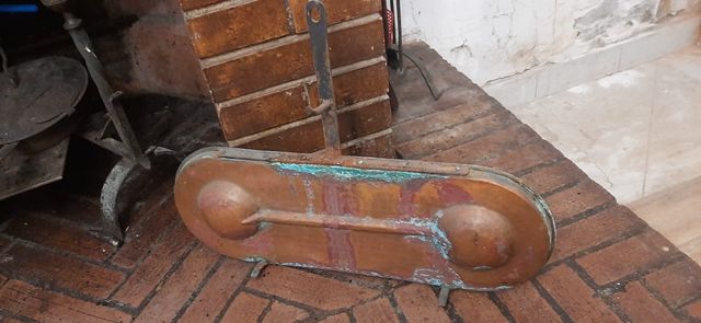 Due leccarde in rame zincato vintage