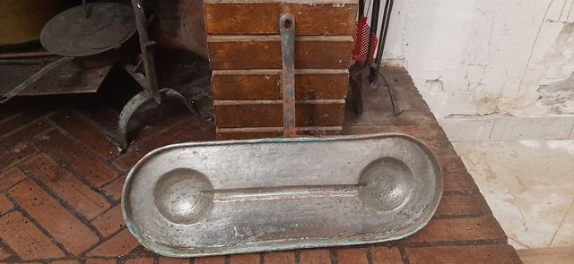 Due leccarde in rame zincato vintage