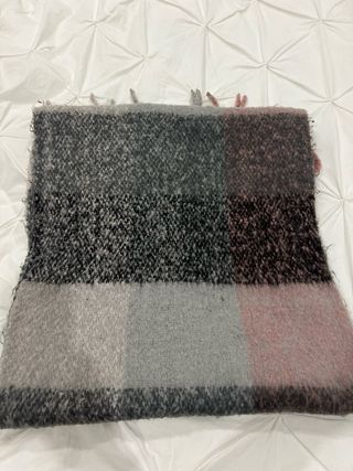 Bufanda tipo borreguillo Rosa y Gris