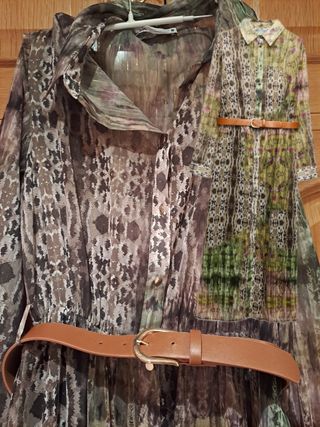 Vestido estampado midi