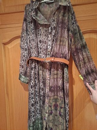 Vestido estampado midi