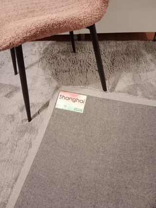 2 Alfombras gris en cachemir sintetico