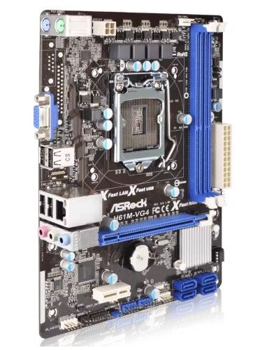 Placa base ASRock H61M-VG4 Intel H61 DDR3 LGA 1155