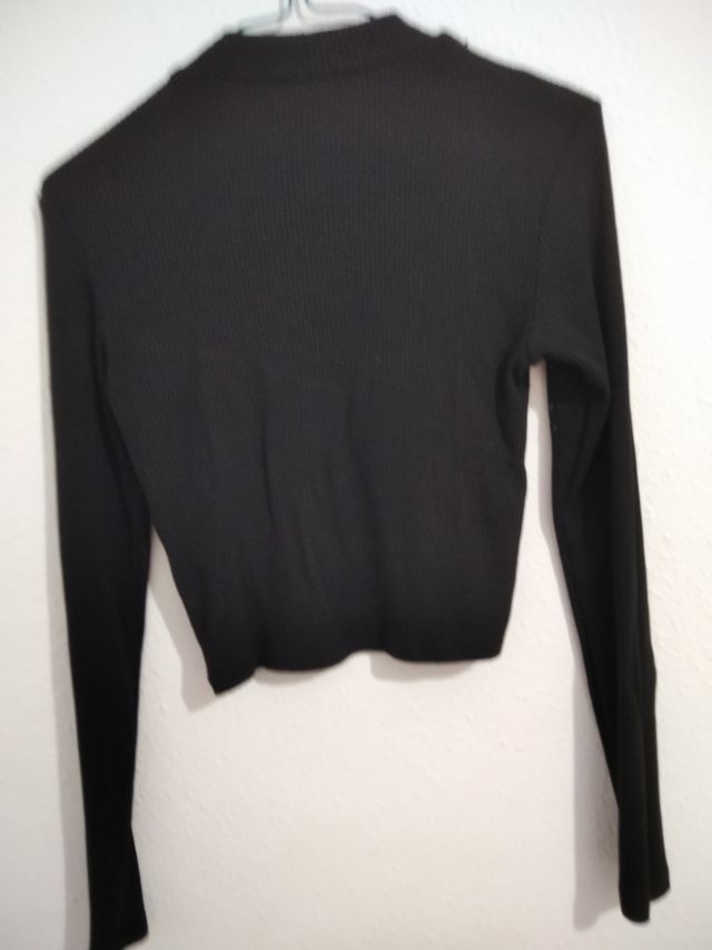 Camisa negra mujer Bershka