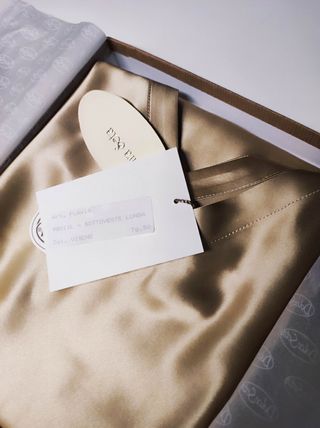 Sottoveste tg 50, pura seta dorata