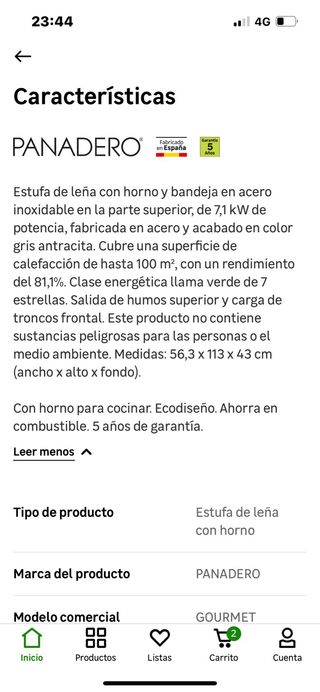 ESTUFA DE LEÑA CON HORNO