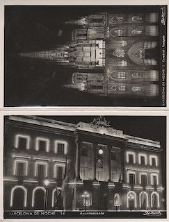 BARCELONA DE NOCHE. A.ZERRKOWITZ.AÑOS 40