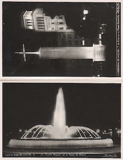 BARCELONA DE NOCHE. A.ZERRKOWITZ.AÑOS 40