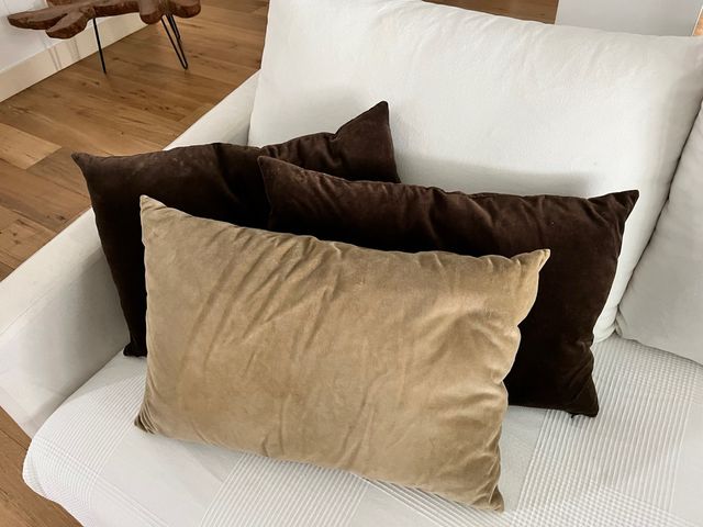 3 Cojines sofa terciopelo