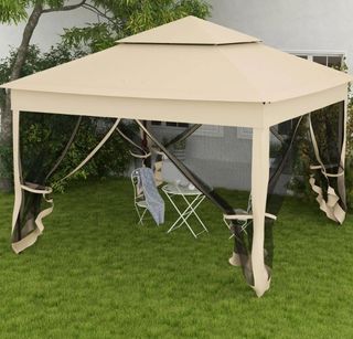 Carpa 3x3m crema con mosquiteras NUEVA