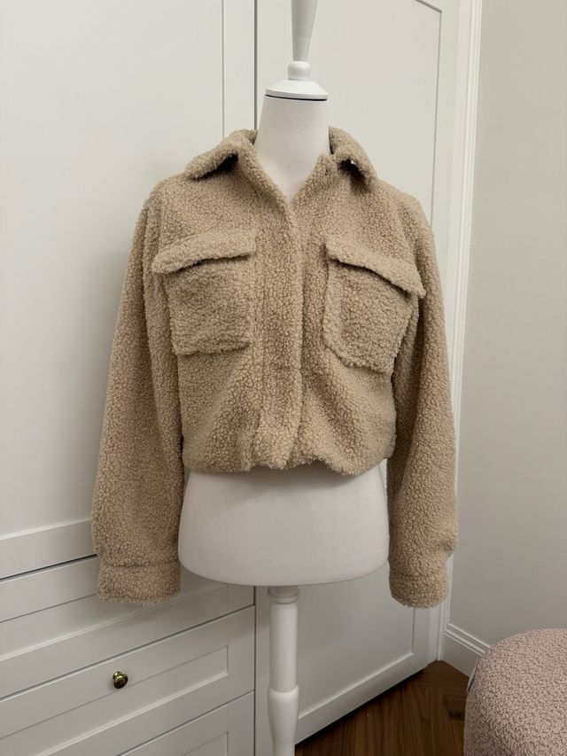 Giacca teddy panna