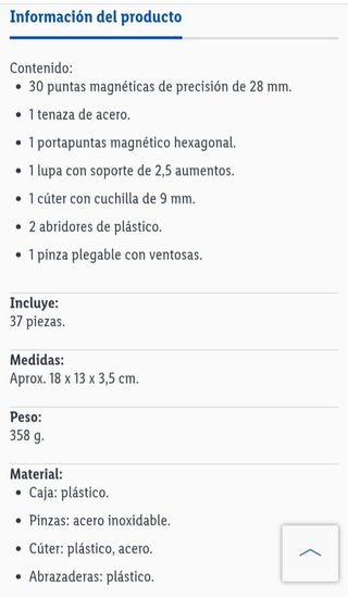 Set precisión parkside herramientas