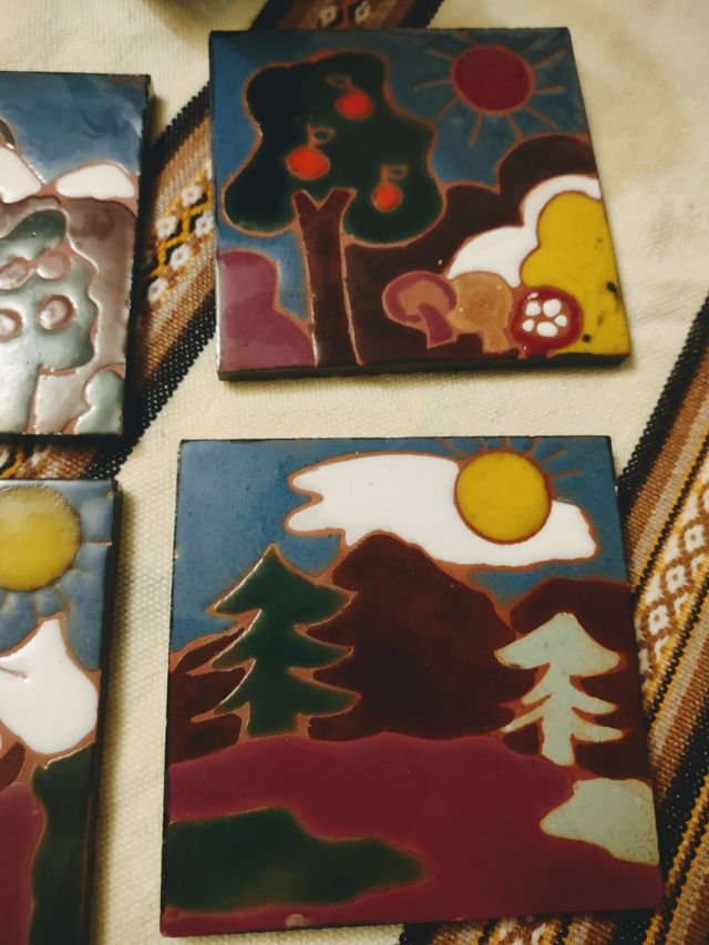 Posavasos vintage de cerámica