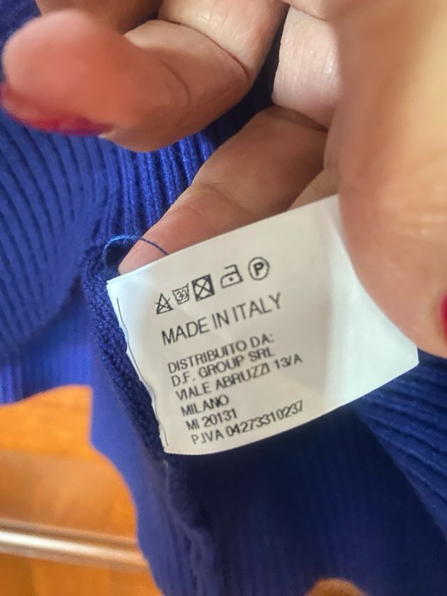 Maglione blu elettrico