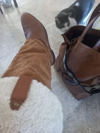 Botas altas de Piel de Mássimo Dutti