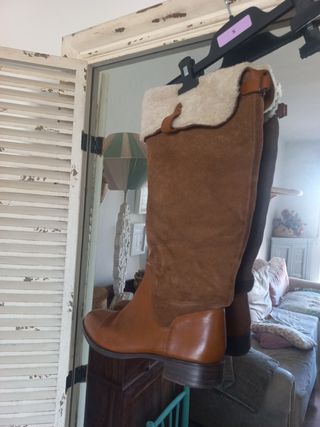 Botas altas de Piel de Mássimo Dutti