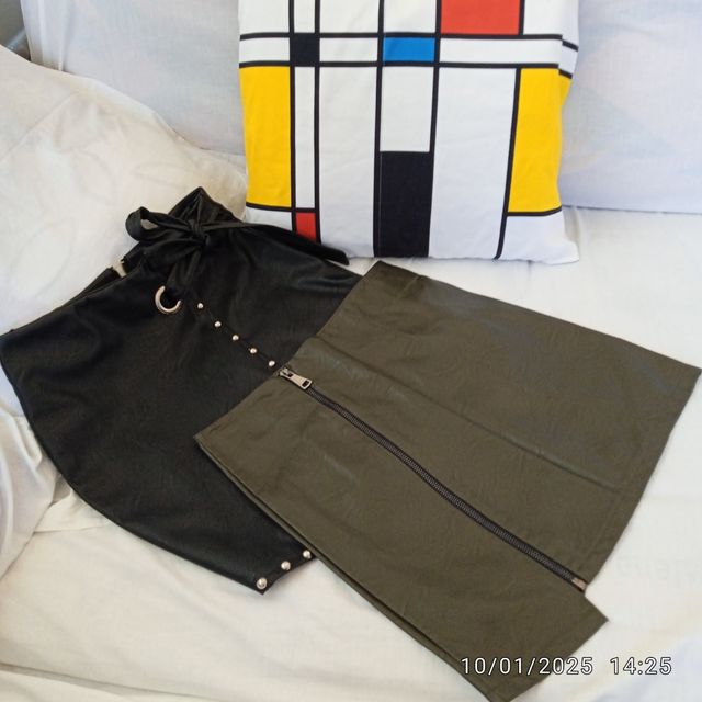 Lote minifaldas polipiel M