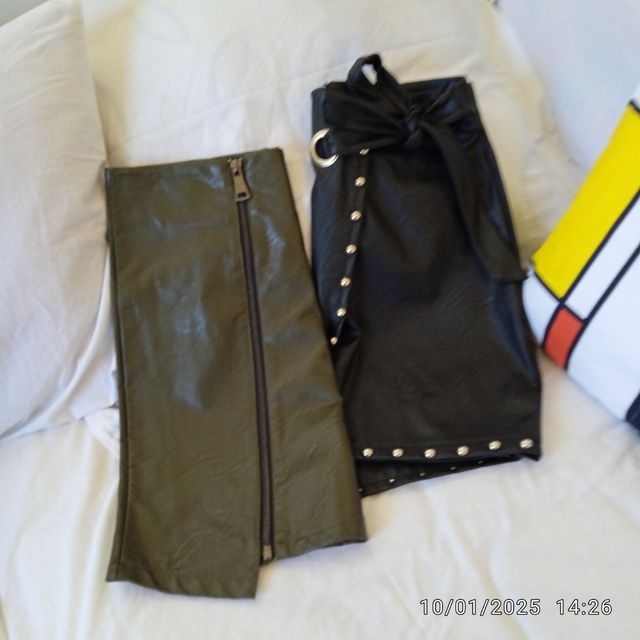 Lote minifaldas polipiel M