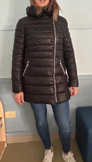 Piumino nero lungo