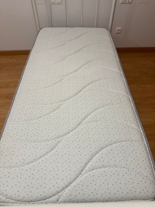 Cama Blanca  de forja de 90