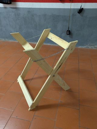 mesa redonda plegable madera pino