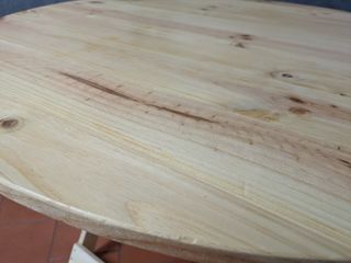 mesa redonda plegable madera pino