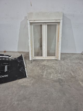 Ventana aluminio blanco 2 hojas 