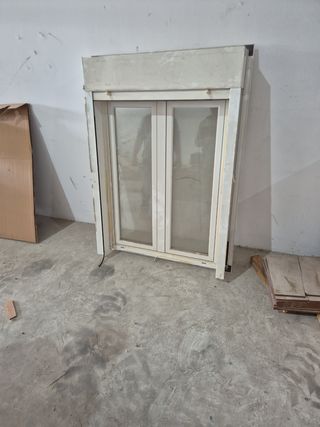 Ventana aluminio blanco 2 hojas 