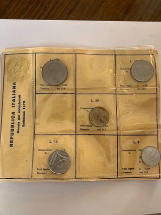 Monete in lira italiane anno 1975