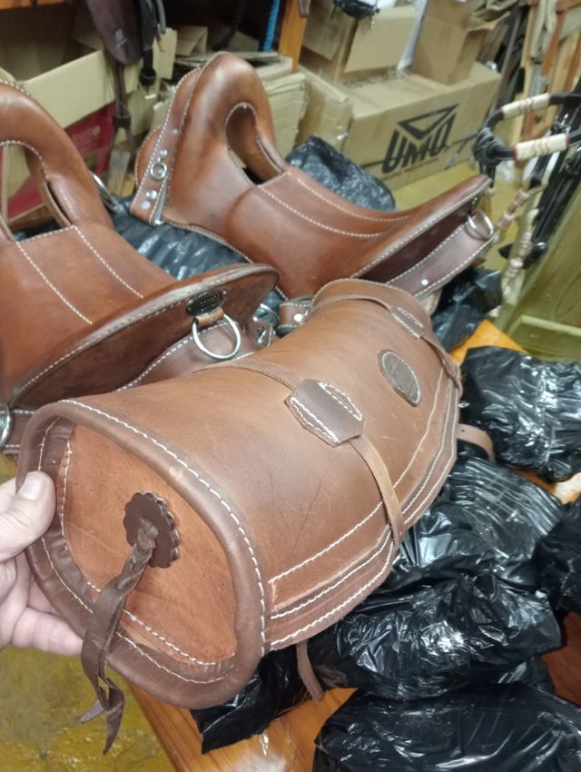 Alforjas western PURO CUERO