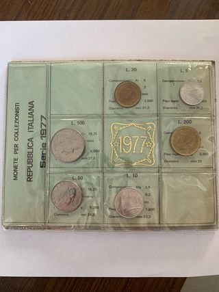 Monete in lira italiane anno 1977