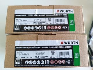 LOTE 50 DISCOS WURTH Y EPI GAFAS Y GUANTES